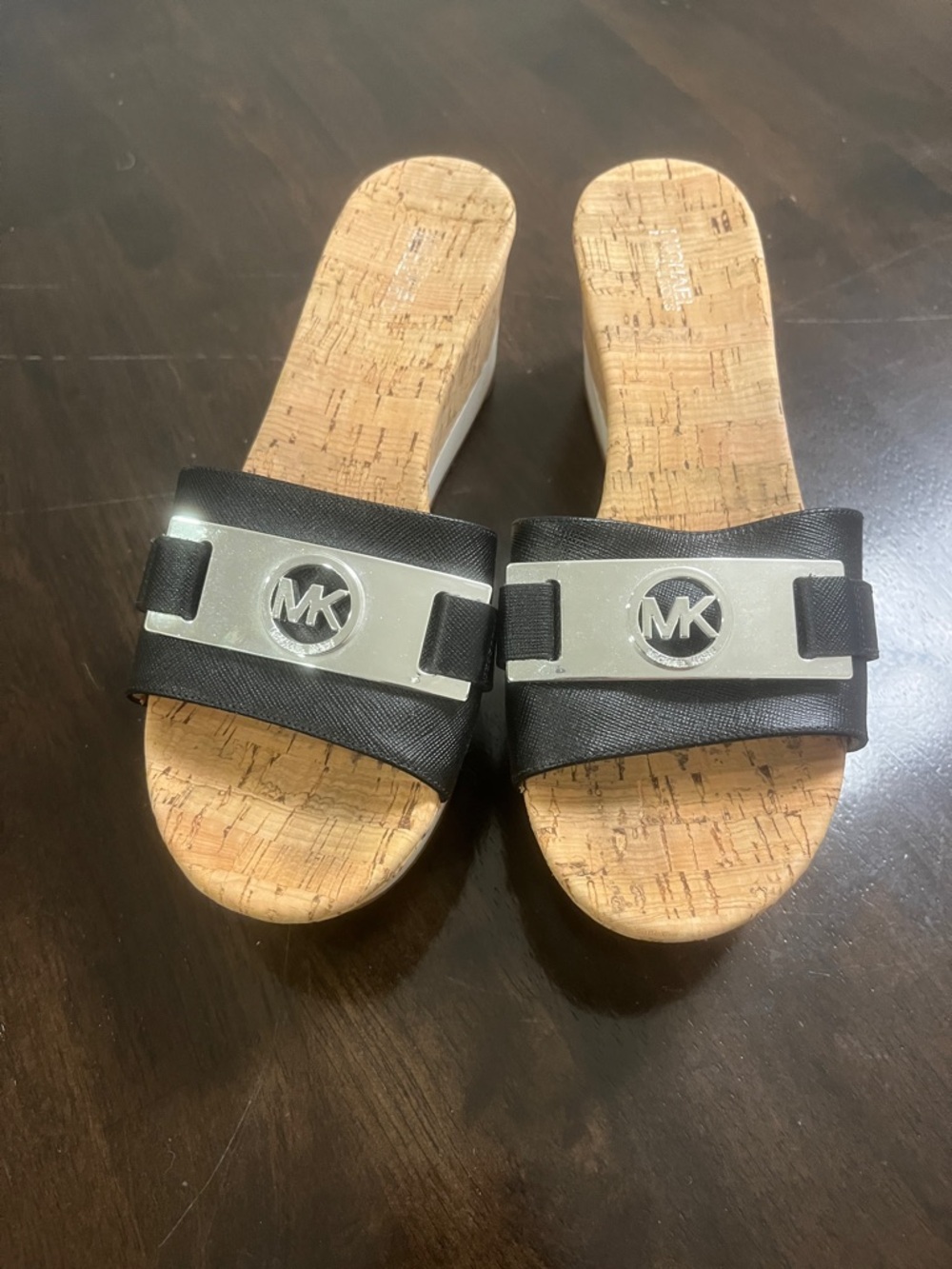Michale Kors Warren Platform Sandles- Black